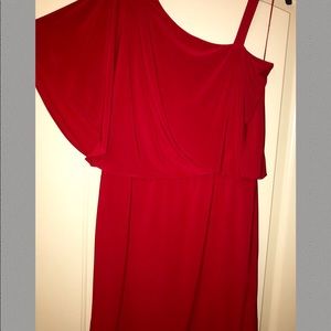 One Shoulder Dress Red Cocktail or Casual
